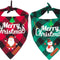 2 Pack Dog Bandana Christmas Classic Plaid Pet Scarf Triangle Bibs Kerchief Merry Christmas Santa Snowman Print Pet Bandana for Medium Large Dogs Pets (Christmas-1, Large)